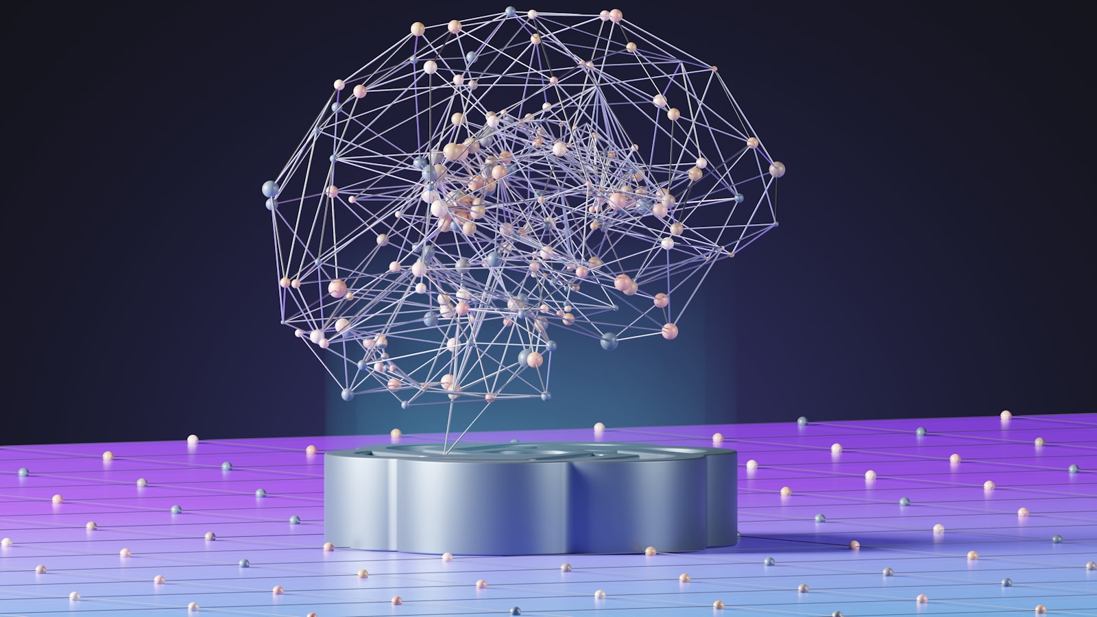 Abstraktes Netzwerk als Symbol für künstliche Intelligenz